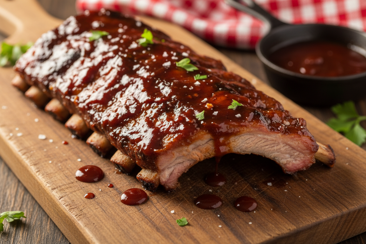 baby back ribs in bbq sauce