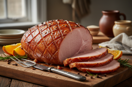 close up of the ham
